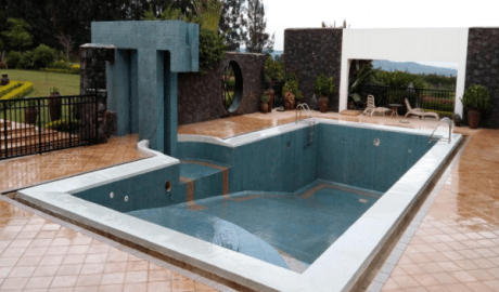 Get the best price quote on swimming pool tile works in Kampala, Uganda with Gretarck Décor and Interior Limited's flooring works services for home, resort and recreational swimming pools.